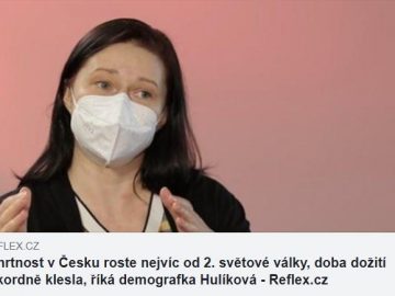 RNDr. K. Hulíková, Ph. D. v Reflexu: Úmrtnost roste nejvíc od konce 2. světové války